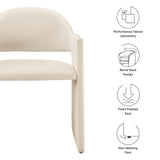 Talia Performance Velvet Dining Armchair by Modway