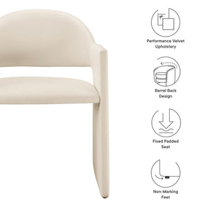 Talia Performance Velvet Dining Armchair by Modway
