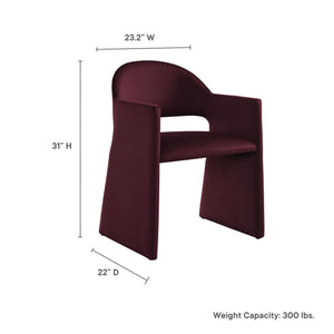 Talia Performance Velvet Dining Armchair by Modway