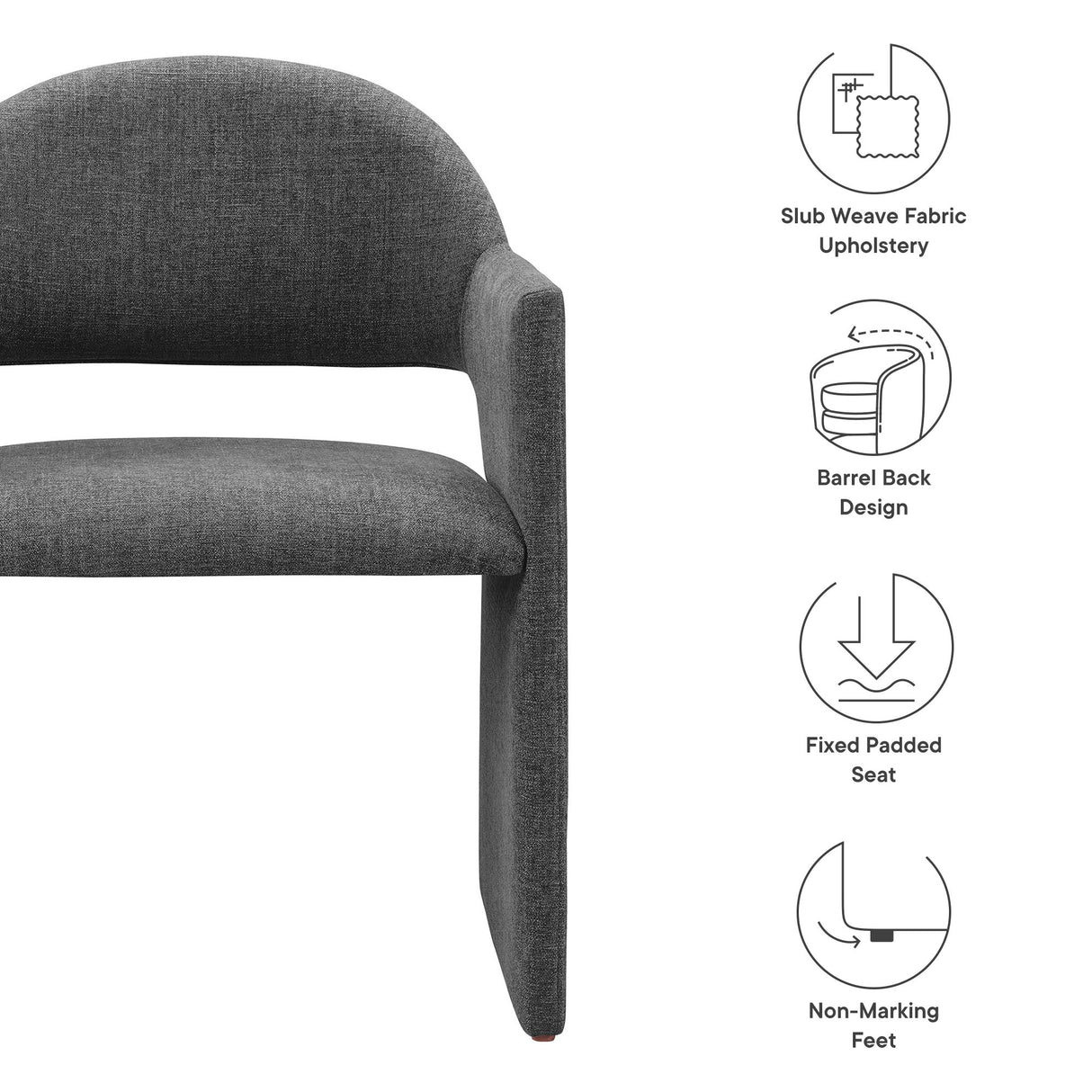 Talia Upholstered Fabric Dining Armchair by Modway