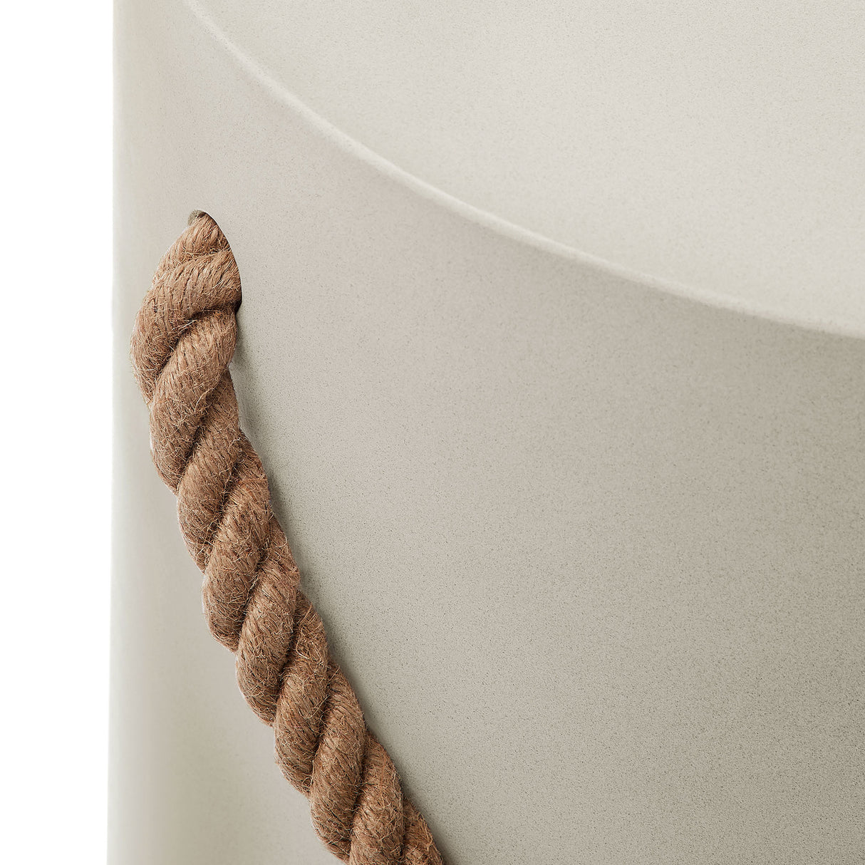 Isera Indoor-Outdoor Patio Rope Concrete Side Table Stool by Modway