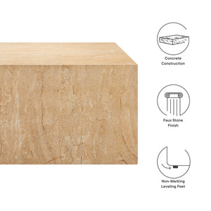 Jordana Square Plinth Concrete Coffee Table by Modway