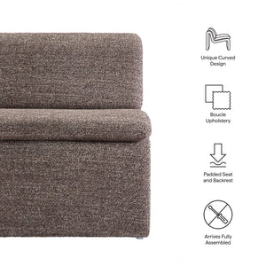 Dune Boucle Upholstered Armless Accent Chair