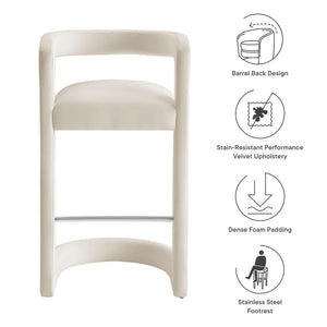 Winslow Performance Velvet Bar Stool by Modway