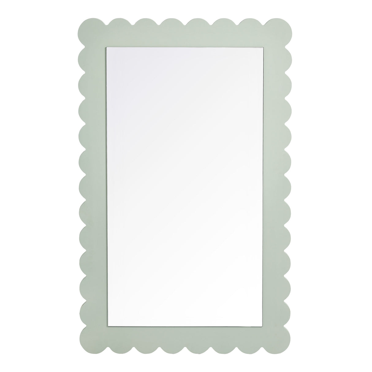 Emmeline Scalloped Rectangle Wall Mirror by Modway