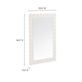 Emmeline Scalloped Rectangle Wall Mirror by Modway