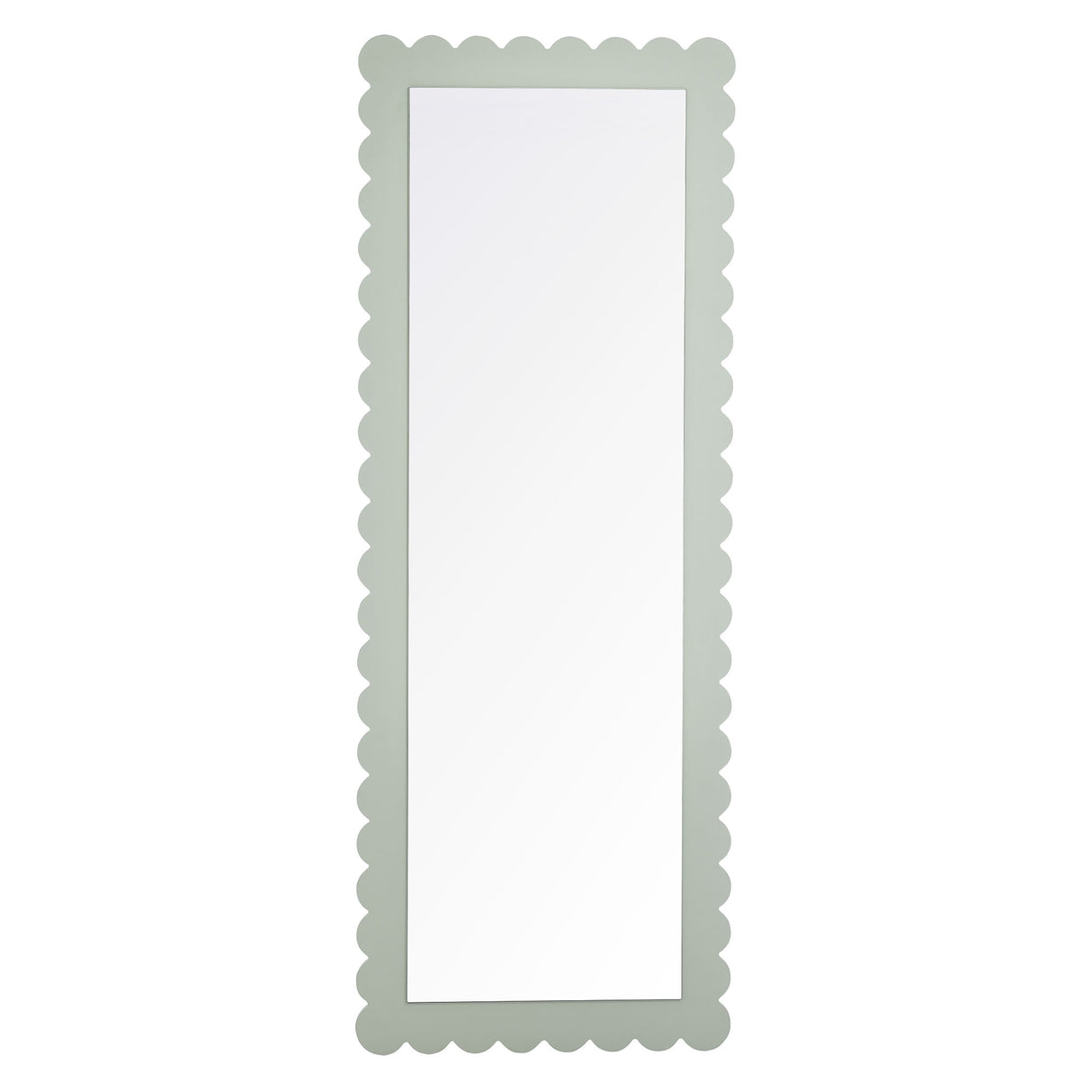 Emmeline Scalloped Rectangle Floor Mirror by Modway