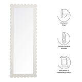 Emmeline Scalloped Rectangle Floor Mirror by Modway