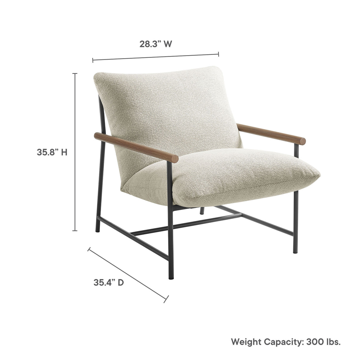 Raya Outdoor Patio Boucle Sling Lounge Chair by Modway