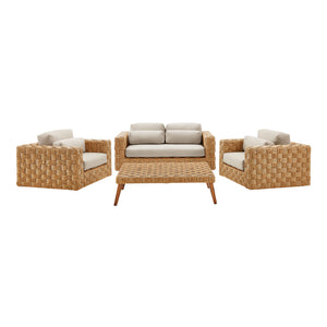 Thames 4-Piece Outdoor Patio Wicker Rattan Furniture Set