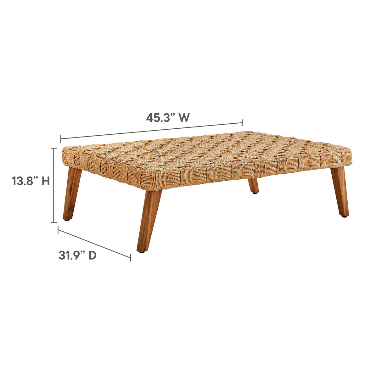Thames Outdoor Patio Wicker Rattan Coffee Table by Modway