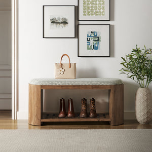 Ashby 45" Geometric Upholstered Bench by Modway