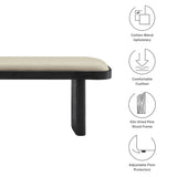 Iver 43" Upholstered Wood Accent Bench by Modway