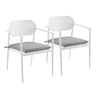 Aeris Stackable Outdoor Patio Aluminum Dining Armchair Set of 2 by Modway