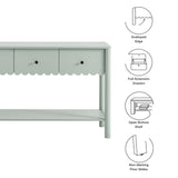 Emmeline 3-Drawer Scalloped Console Table by Modway