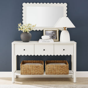 Emmeline 3-Drawer Scalloped Console Table by Modway