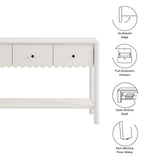 Emmeline 3-Drawer Scalloped Console Table by Modway