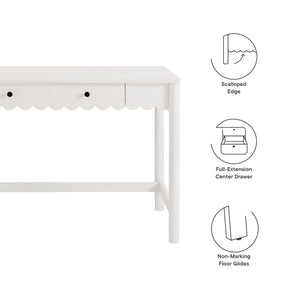 Emmeline 1-Drawer Scallop Writing Desk by Modway