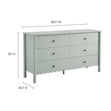 Emmeline Scalloped 6-Drawer Dresser by Modway