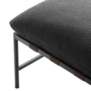 Raya Outdoor Patio Boucle Ottoman by Modway