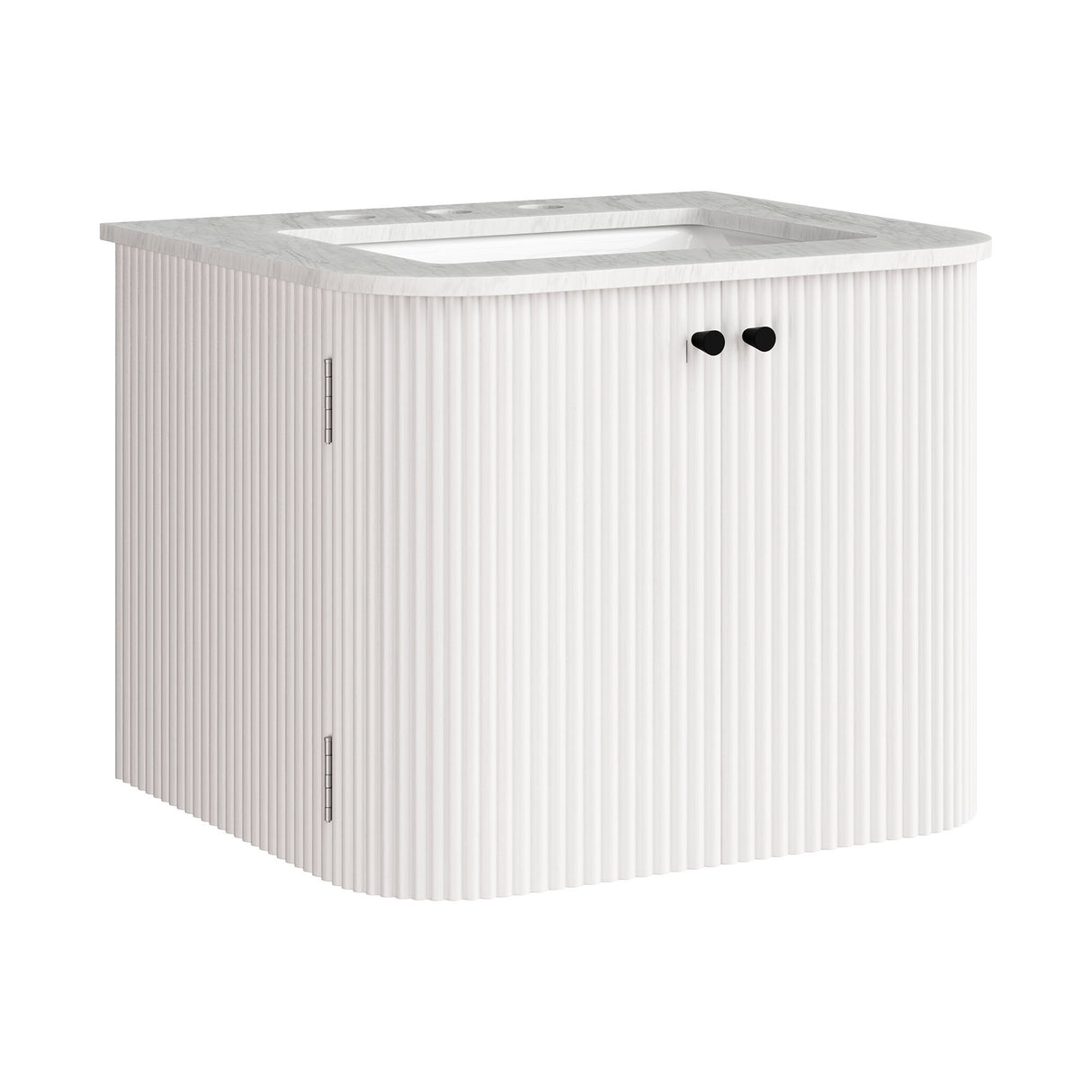 Zia 24" Wall-Mount Bathroom Vanity with Marble Sink by Modway