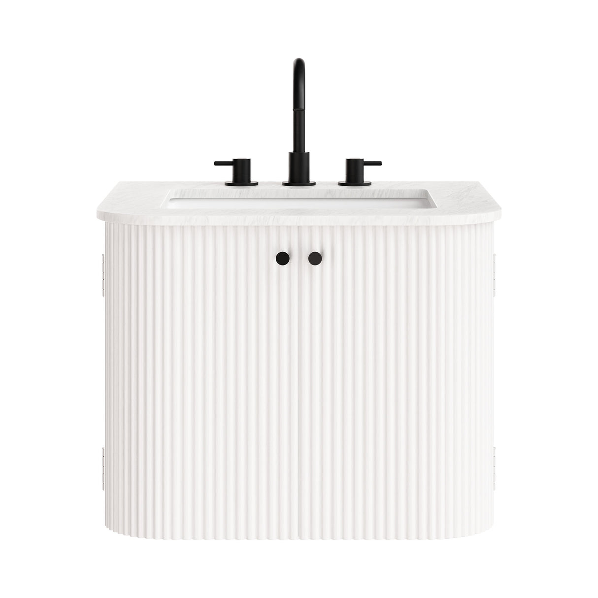 Zia 24" Wall-Mount Bathroom Vanity with Marble Sink by Modway