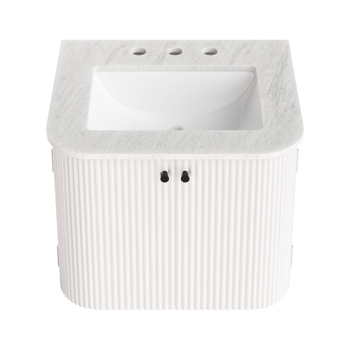 Zia 24" Wall-Mount Bathroom Vanity with Marble Sink by Modway