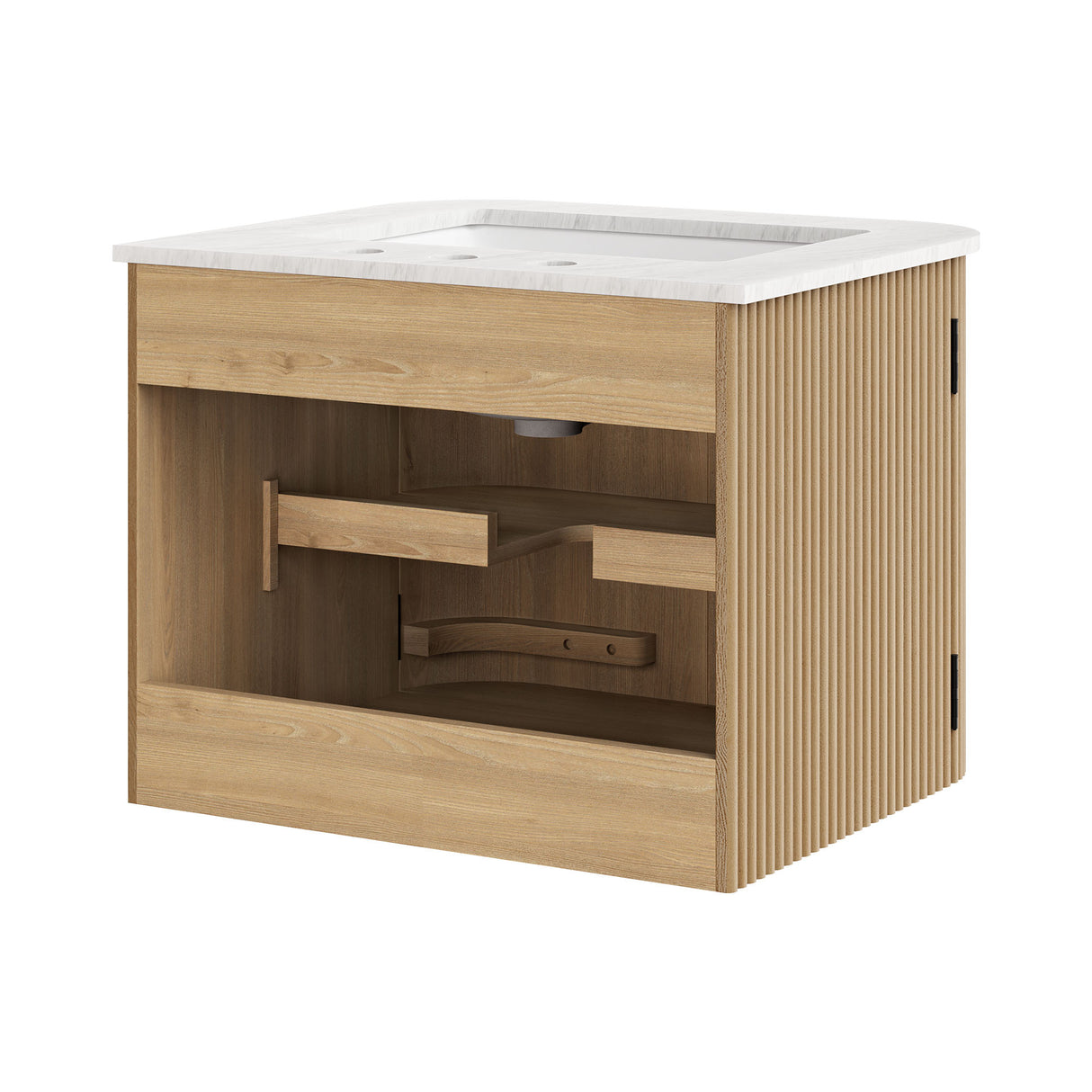 Zia 24" Wall-Mount Bathroom Vanity with Marble Sink by Modway