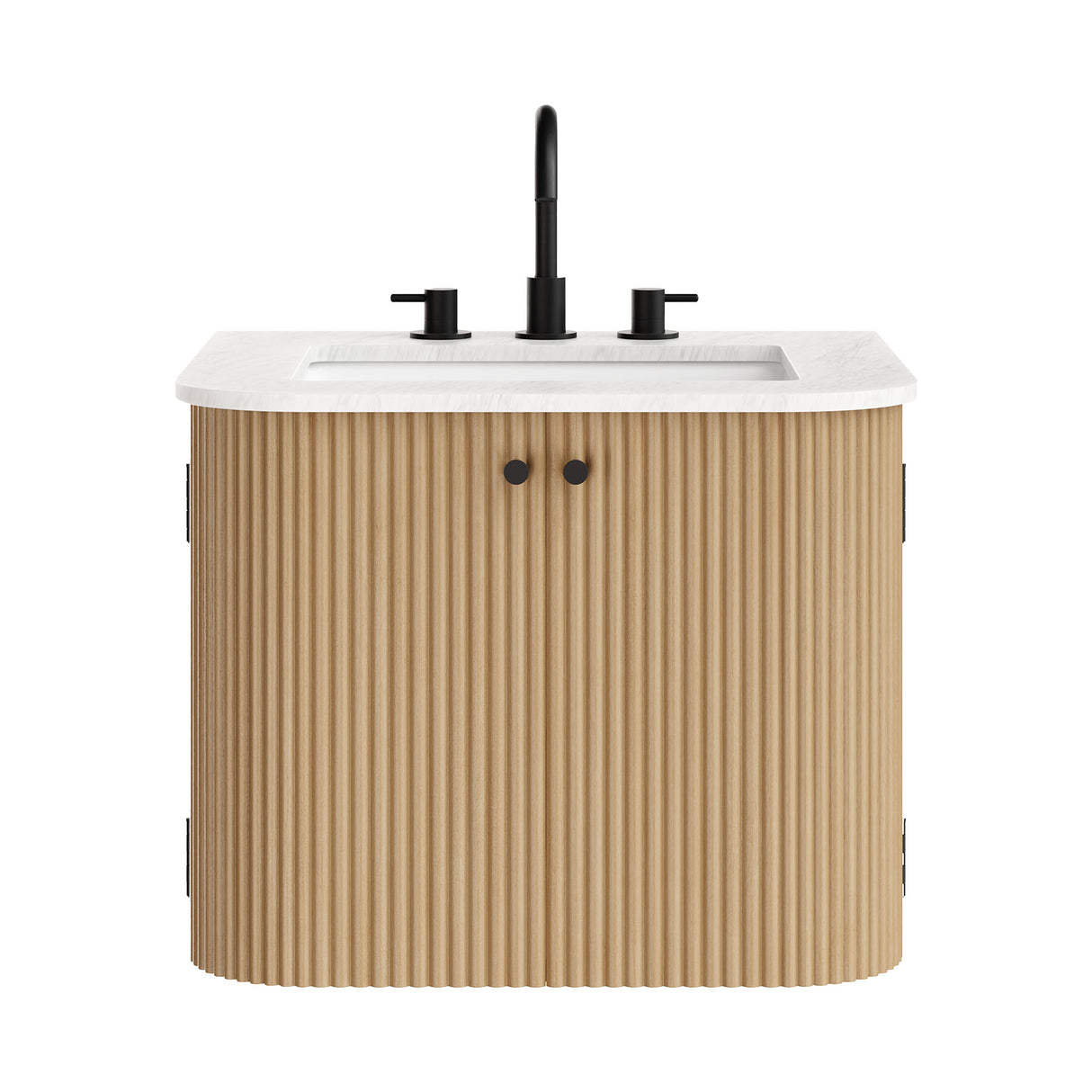 Zia 24" Wall-Mount Bathroom Vanity with Marble Sink by Modway