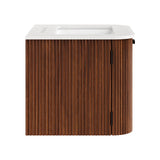 Zia 24" Wall-Mount Bathroom Vanity with Marble Sink by Modway