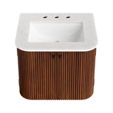 Zia 24" Wall-Mount Bathroom Vanity with Marble Sink by Modway