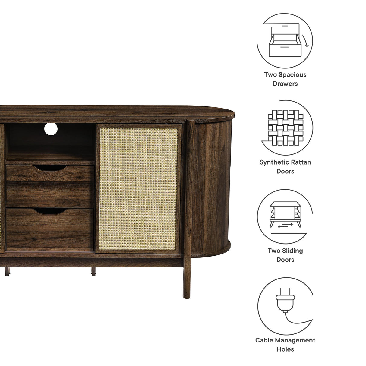 Reid 63" Curved Sideboard by Modway