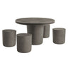 Brion Indoor-Outdoor Patio Concrete 5 Piece Dining Table Set by Modway