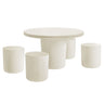 Brion Indoor-Outdoor Patio Concrete 5 Piece Dining Table Set by Modway