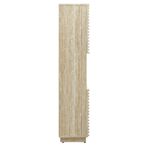 Render Tall Faux Travertine Linen Storage Cabinet by Modway