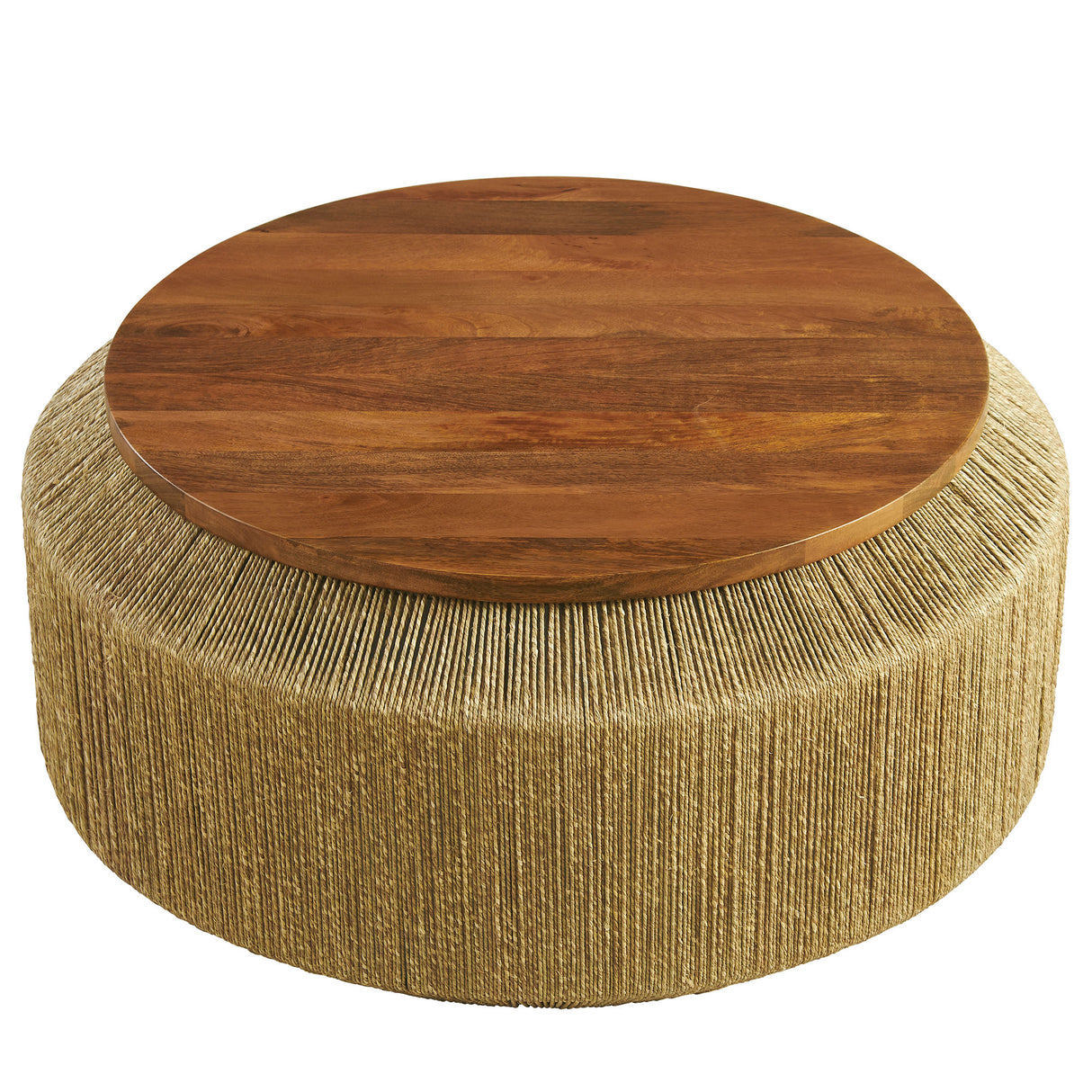Maris Seagrass and Wood Coffee Table by Modway