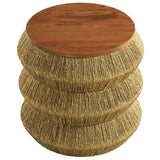 Maris Seagrass and Wood End Table by Modway