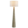 Saylor Carved Ribbed Wood Floor Lamp with Drum Shade by Modway