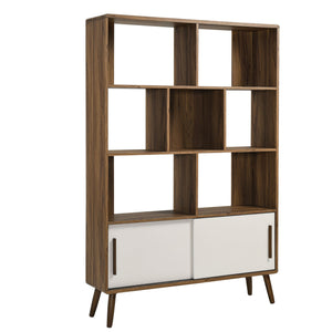 Transmit 45" Four-Tier Bookcase with Sliding Doors