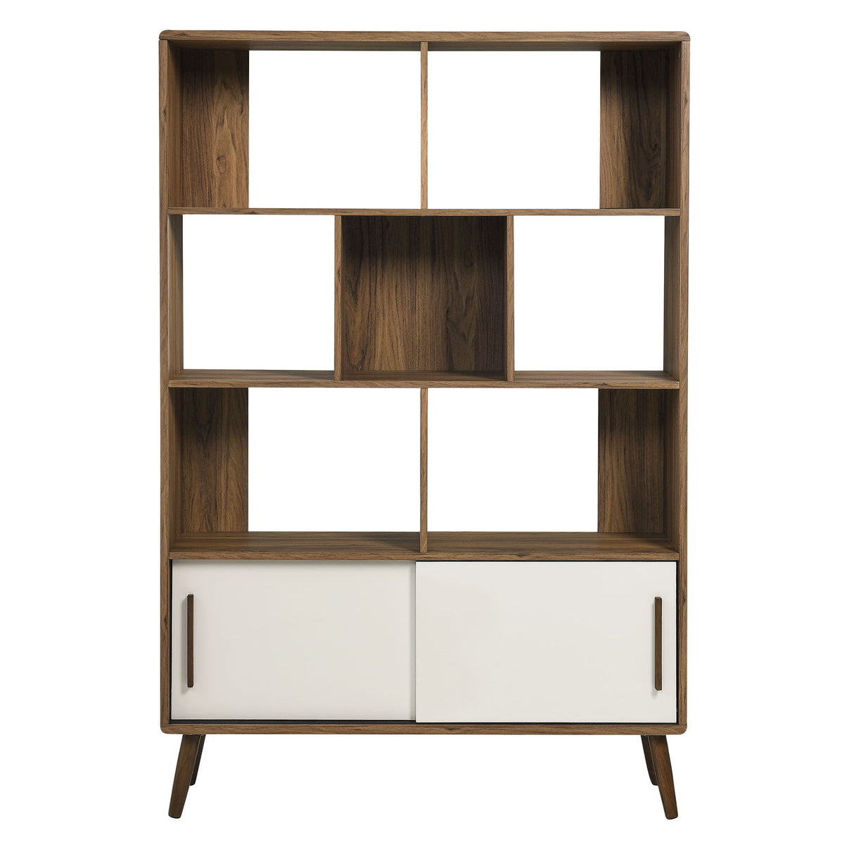 Transmit 45" Four-Tier Bookcase with Sliding Doors
