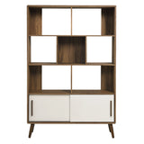 Transmit 45" Four-Tier Bookcase with Sliding Doors