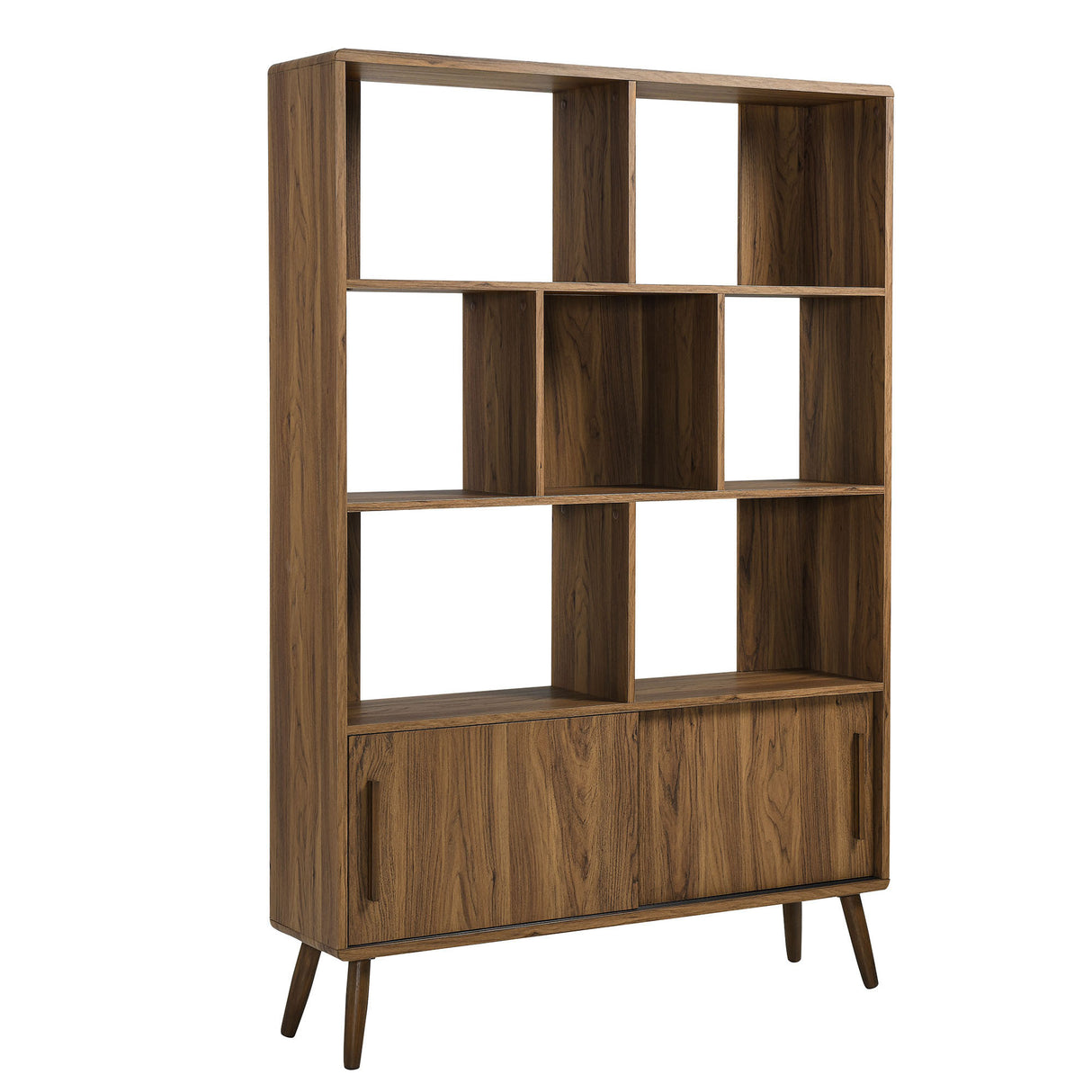 Transmit 45" Four-Tier Bookcase with Sliding Doors