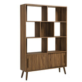 Transmit 45" Four-Tier Bookcase with Sliding Doors