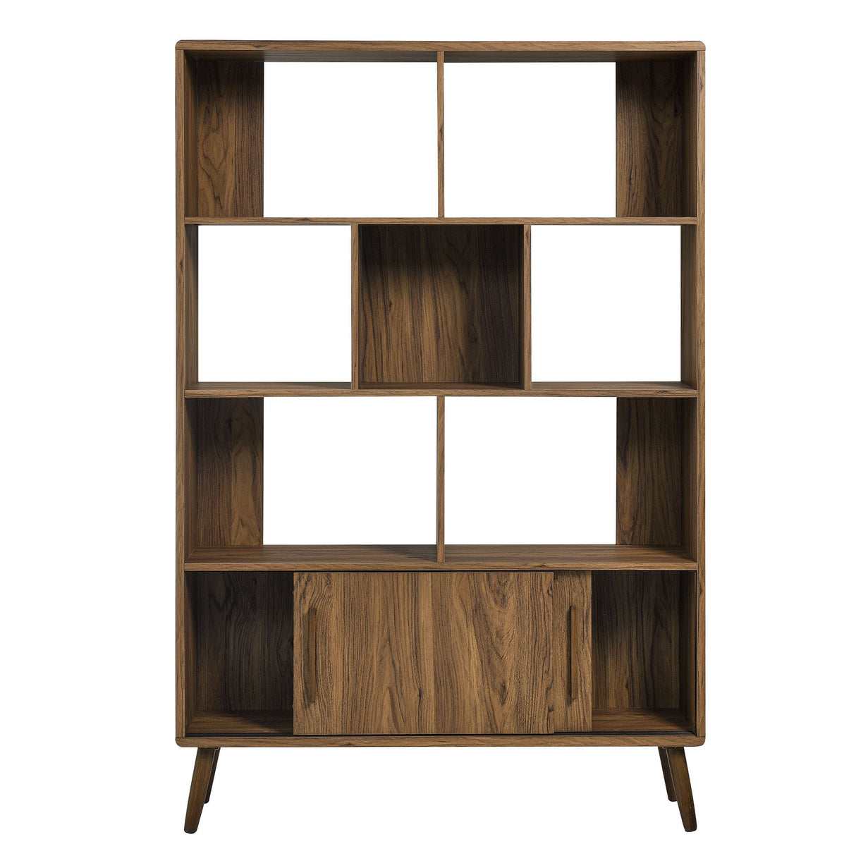 Transmit 45" Four-Tier Bookcase with Sliding Doors