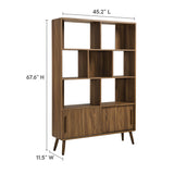Transmit 45" Four-Tier Bookcase with Sliding Doors