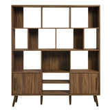 Transmit 59" Bookcase with Sliding Doors by Modway