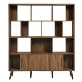 Transmit 59" Bookcase with Sliding Doors by Modway