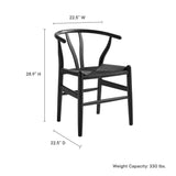 Amish 29" Wood Dining Chair by Modway