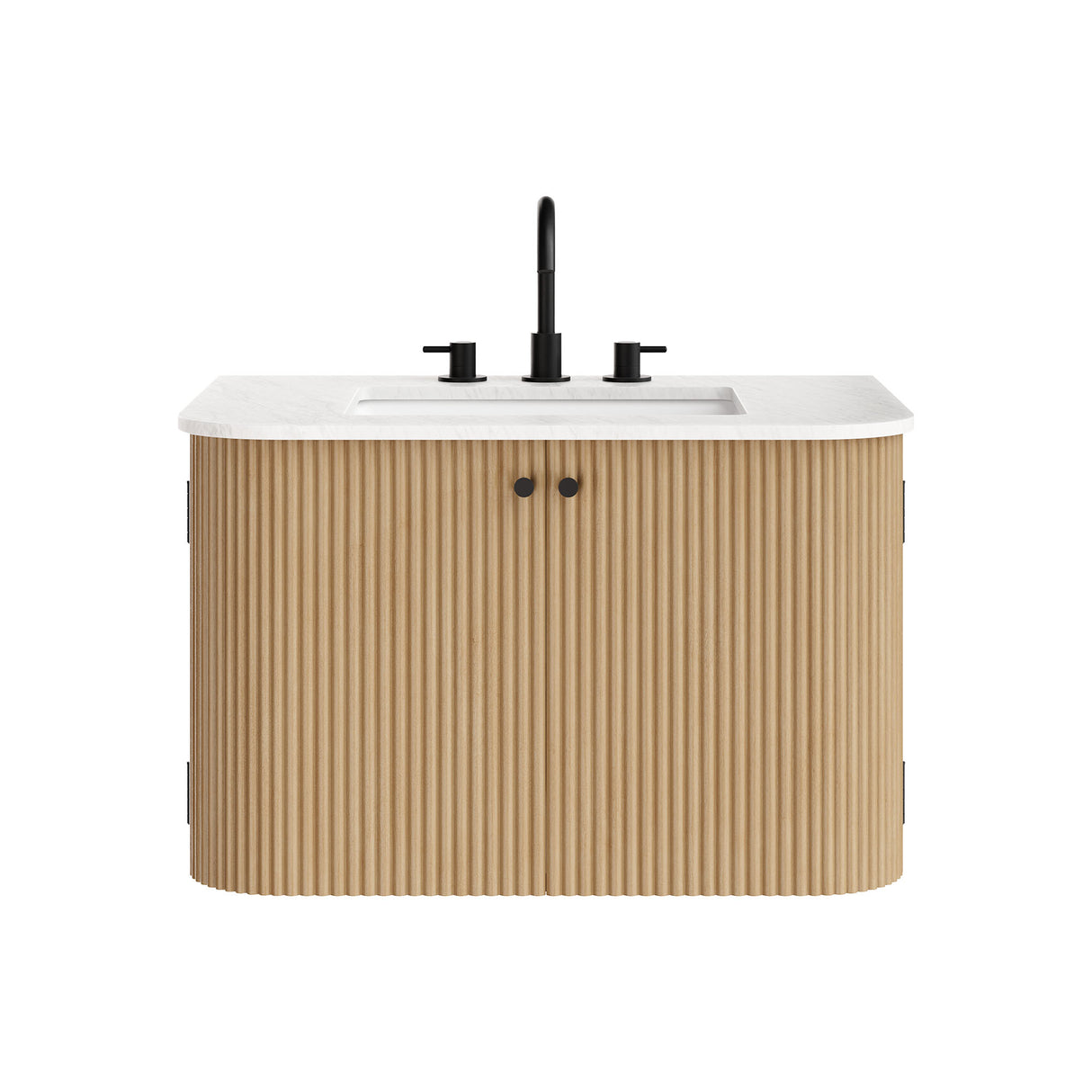 Zia 30" Wall-Mount Bathroom Vanity with Marble Sink by Modway