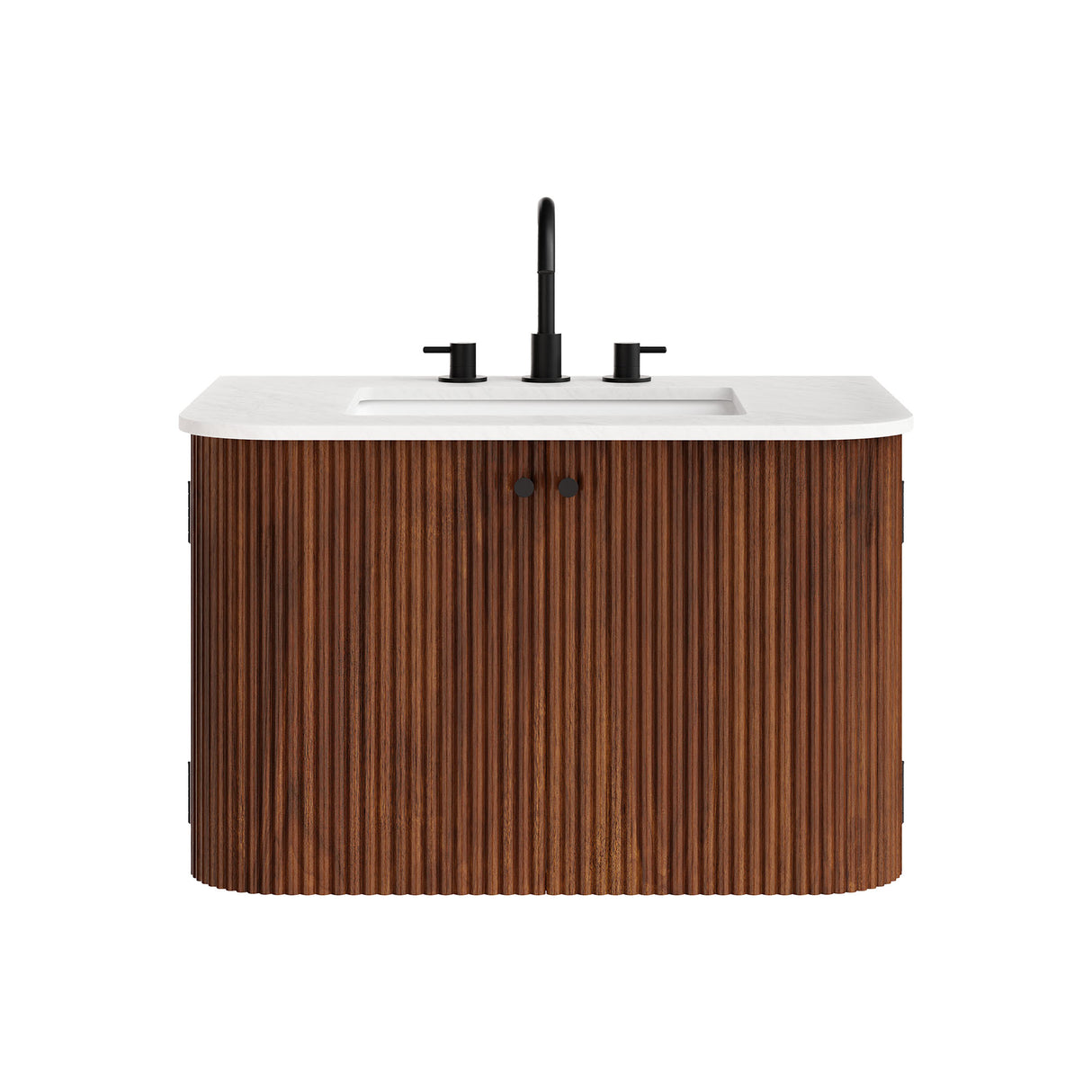 Zia 30" Wall-Mount Bathroom Vanity with Marble Sink by Modway